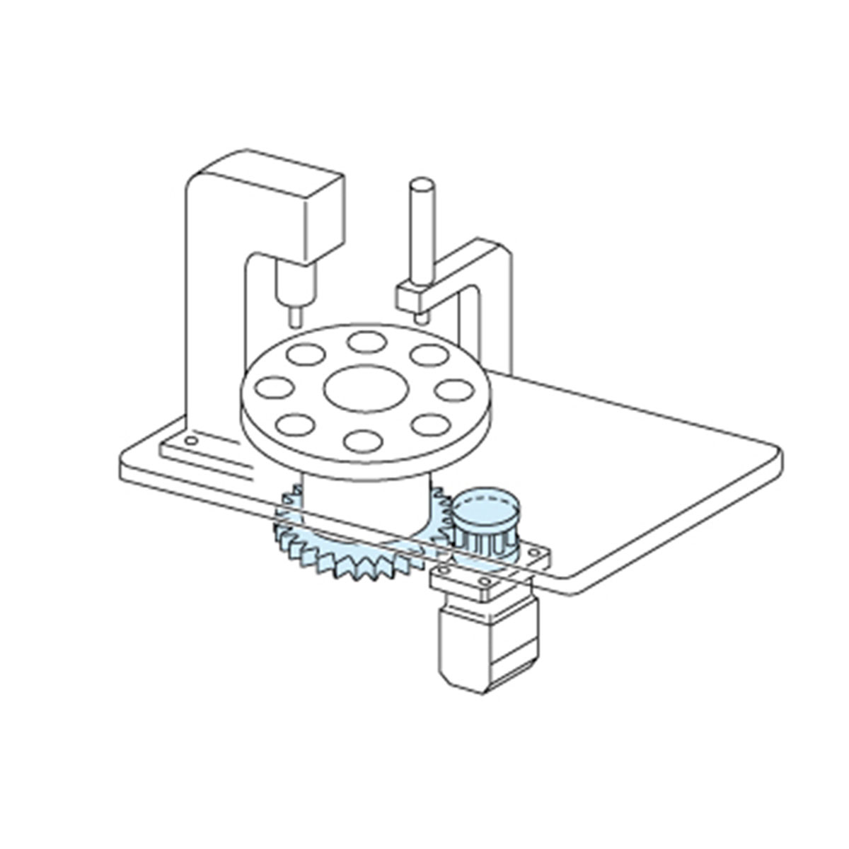 TCG Ring (Unit) for efficient equipment layout using large-diameter hollows